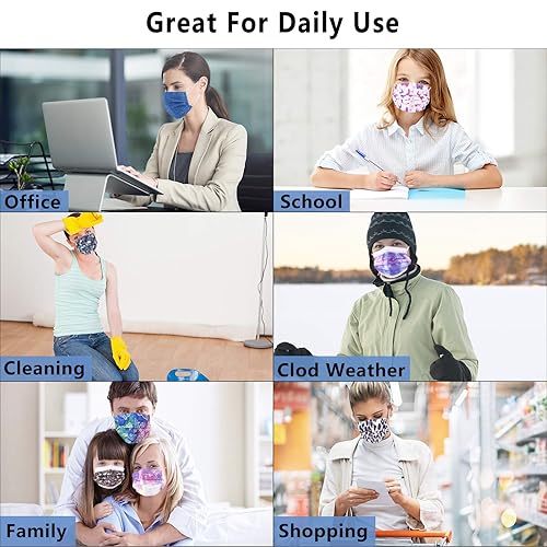 Miniatura 21 de Borje Cubrebocas desechables, 100 unidades, color negro, máscaras faciales de protección de 3 capas Multicolor 100 Uds