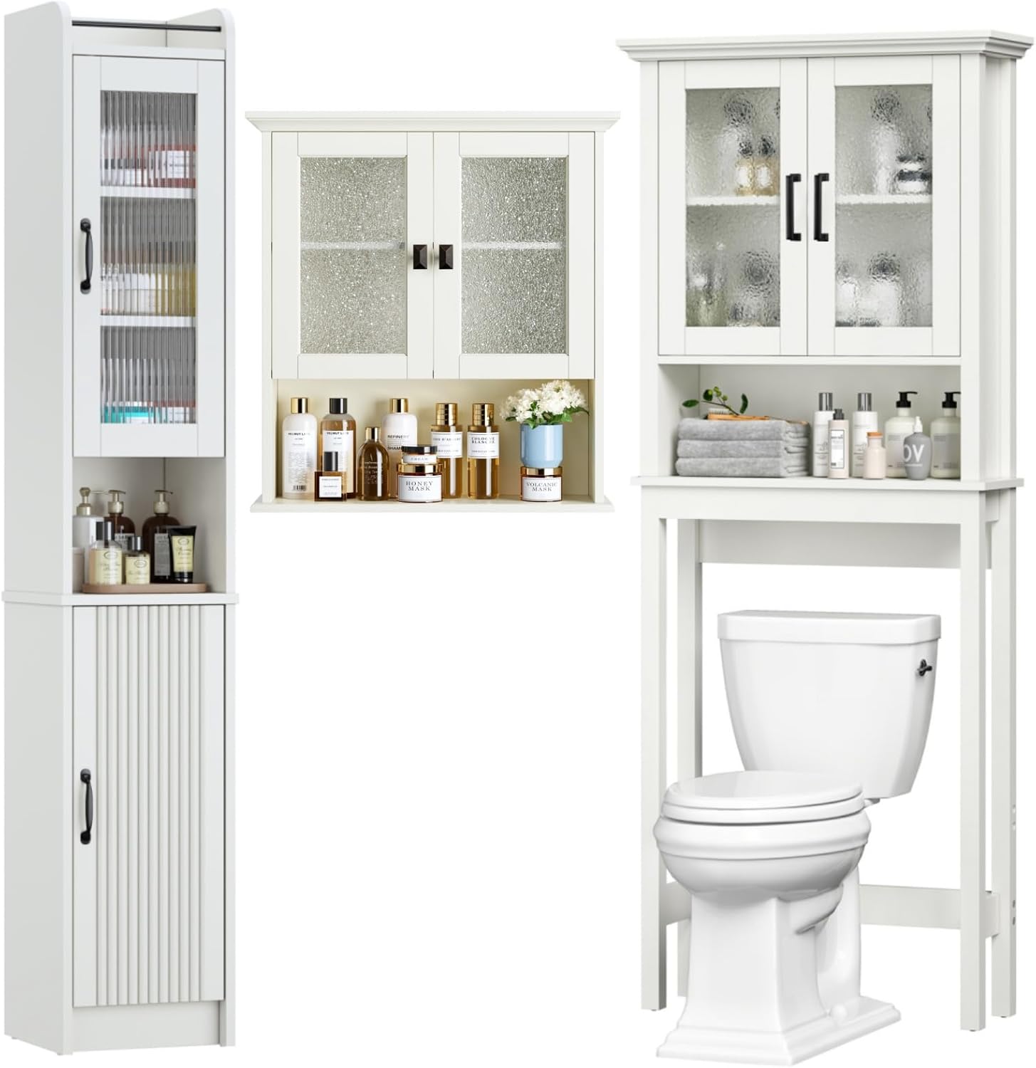 Over The Toilet Storage Cabinet, Over Toilet Bathroom Organizer with Doors