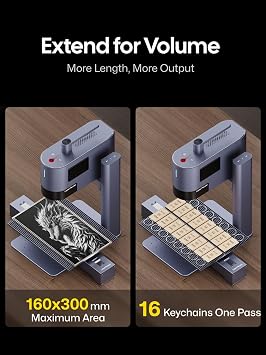 LaserPecker LP5 20W Dual-Laser Engraver & Cutter, 10,000mm/s Speed for Metal/Wood/Glass, 0.0027mm Precision with Air Purifier & Rotary/Slide Extensions, Ultimate Business Bundle for Retail/Maker Space