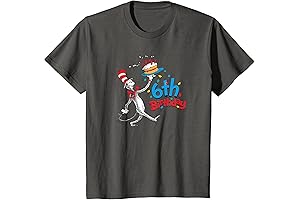 Dr. Seuss Cat in the Hat 6th Birthday T-shirt: Let's Celebrate!