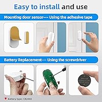 Vista 8 de Daytech Timbre Inalámbrico con Sensor de Puerta Timbre de Entrada con Alcance de 800 pies 20 Melodías 5 Niveles de Volumen Ajustable Timbre