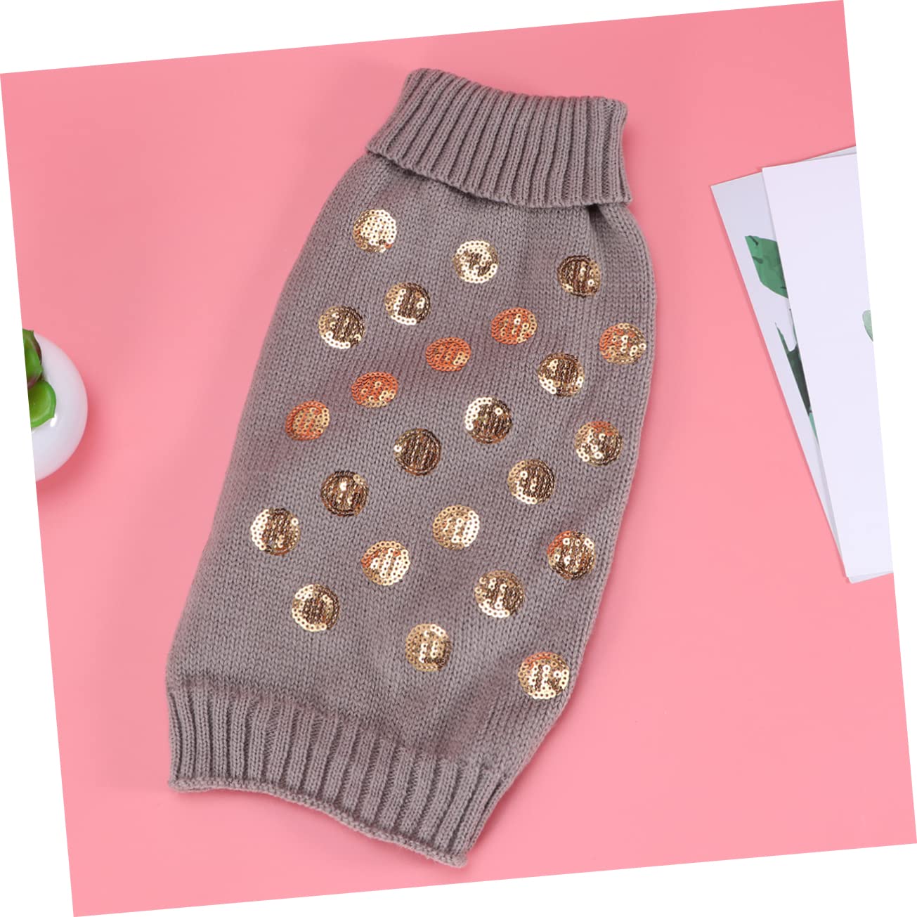 Angoily 3pezzi Maglione per Cani Design Squama Caldo e Comodo Vestito Invernale per Cuccioli Taglia s Abbigliamento per Animali Domestici per Autunno e Inverno