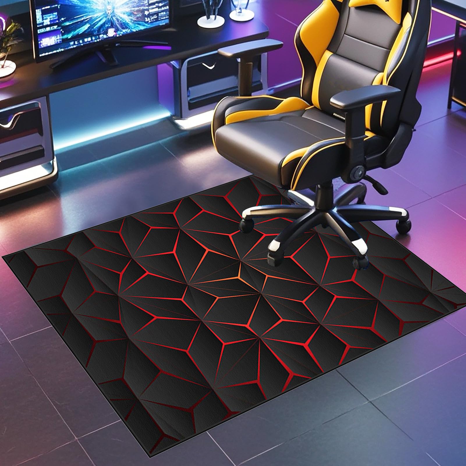 JaevKwzy Office Chair Mat for Carpets Gaming Chair Mat Desk Chair Mat for Carpeted Floors Carpet Protector Floor Mat 60 x 80 cm Floor Protector for Office and Home Desk Chairs
