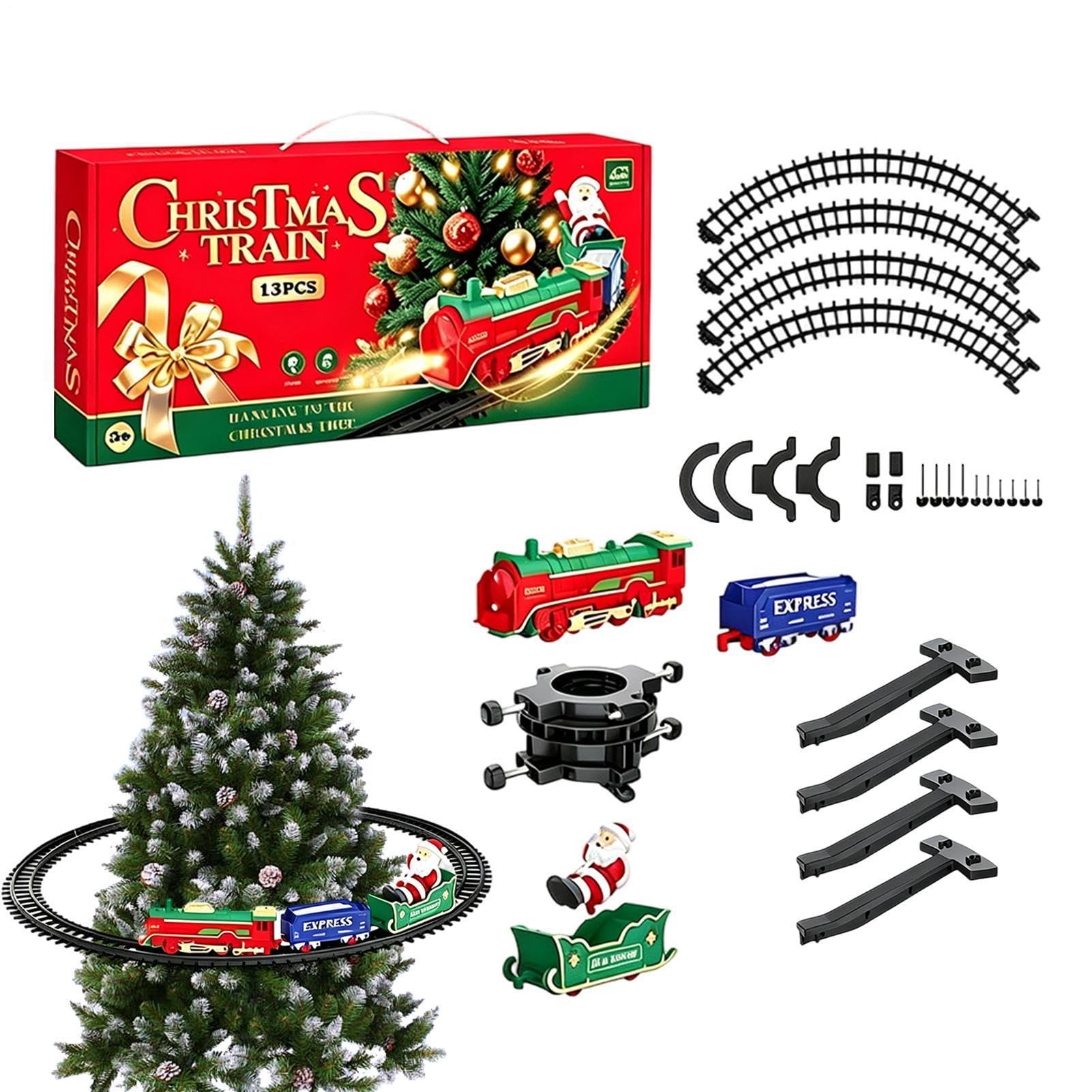Trenino di Natale con Albero Con Luce Babbo Natale Piccoli Giochi