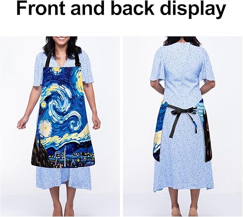 Miniatura 4 de Delantal ajustable impermeable con dos bolsillos profundos Wowen hombres para verano barbacoa piscina fiestas y centros turísticos