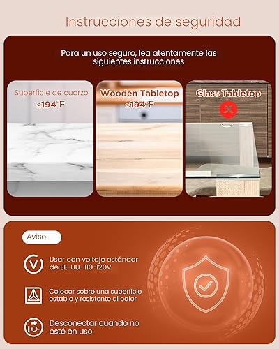 Miniatura 8 de FEPPO Alfombra de Calentamiento de Alimentos, Película de Calentamiento de Grafeno de Alta Tecnología Mejorada, Bandeja de Calentamiento Eléctrica