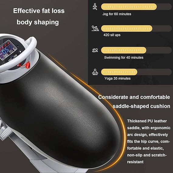 Electric Horse Riding Machine (150Kg Load-Bearing), LCD Display (20 Speeds + 3 Modes), 3D Horse Riding Simulation Fitness Machine, Aerobic Fitness Equipment (Waist/Leg/Buttocks),Grey