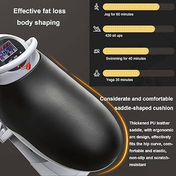 Electric Horse Riding Machine (150Kg Load-Bearing), LCD Display (20 Speeds + 3 Modes), 3D Horse Riding Simulation Fitness Machine, Aerobic Fitness Equipment (Waist/Leg/Buttocks),Grey