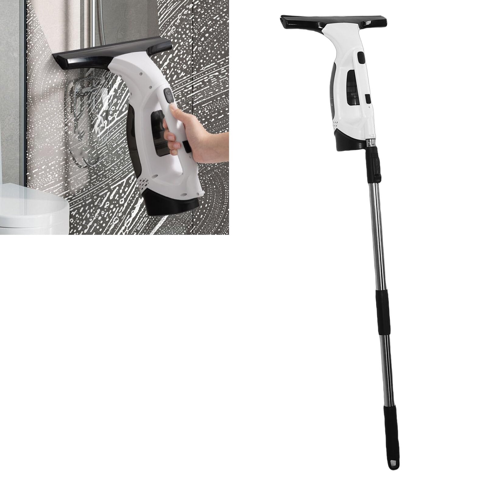 Walfront Aspirador de Ventana Inalámbrico, 1.2Kpa Succión