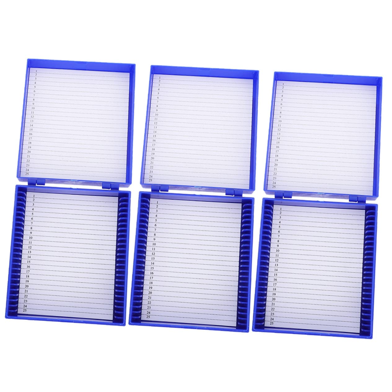 MUCKLILY Microscope Slide Holder 3 Pack Slide Boxes Cover Storage Classroom Supplies Color