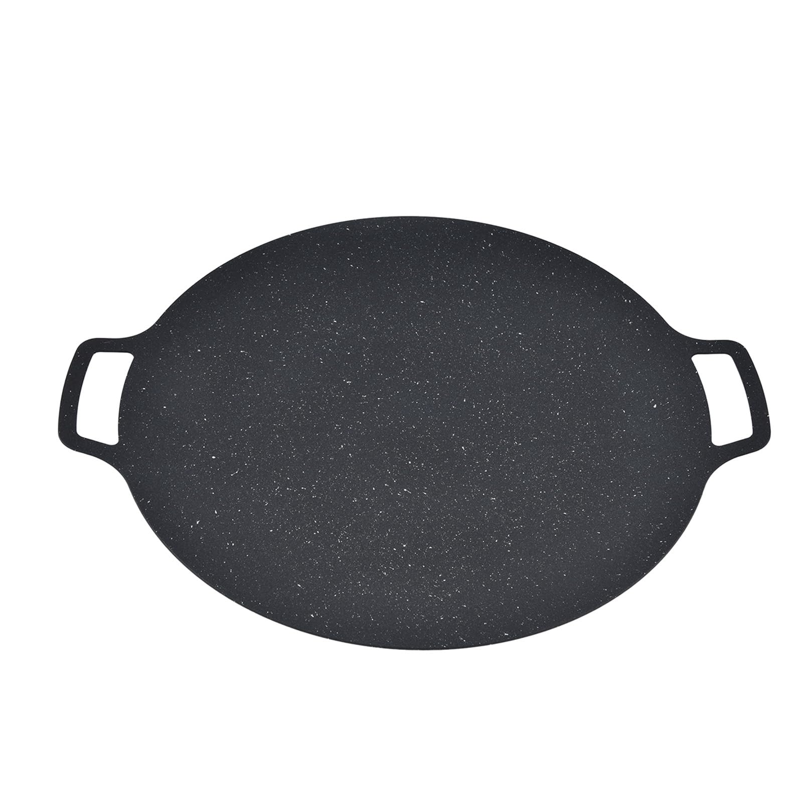 Cocoarm Koreański Grill Żelazny Grill Pan Okrągła Taca do Grillowania Nieprzywierająca Powierzchnia Zatrzymywanie Ciepła dla Wieprzowiny Brzuch Naleśniki Smażone Ciastka Ryżowe Kemping Kryty na (41CM)