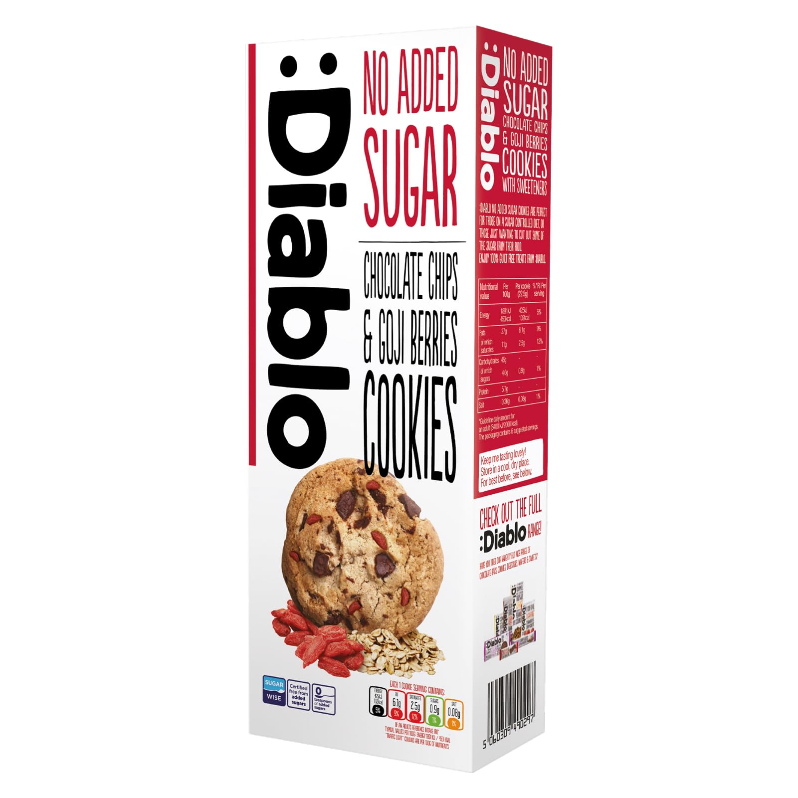 No Added Sugar Chocolate Chip and Goji Berries Cookies - 135g