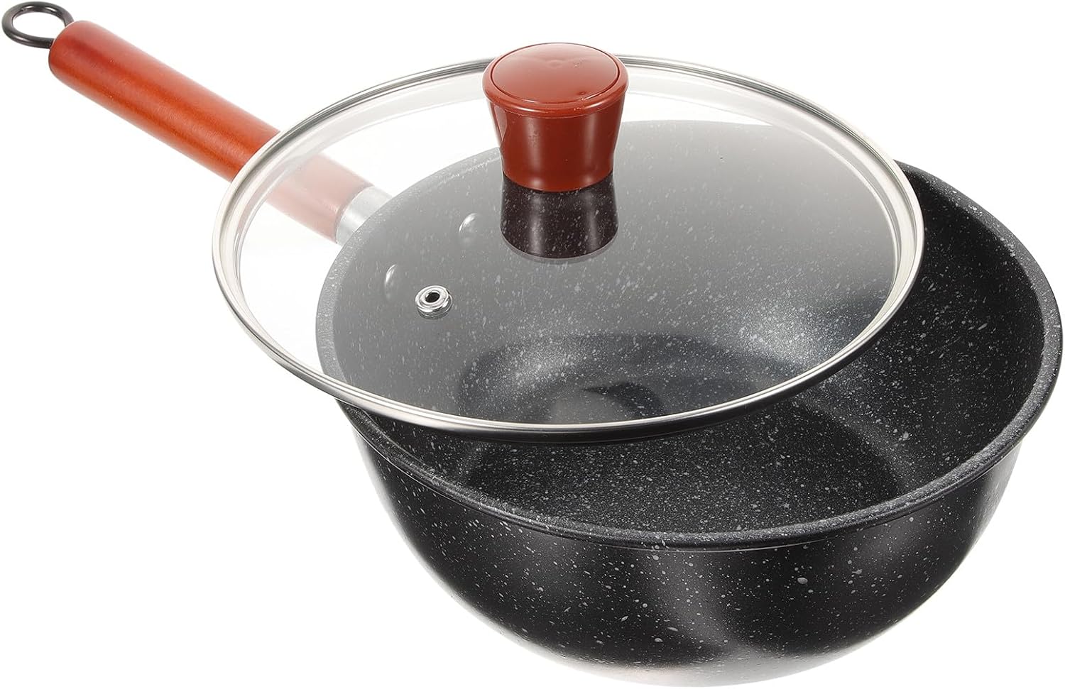 SECFOU Non-stick Small Milk Pot with Lid, Aluminum Alloy Saucepan for Stove Top Cooking, Melting Chocolate and Warming Milk, Kitchen Cookware for Home Use