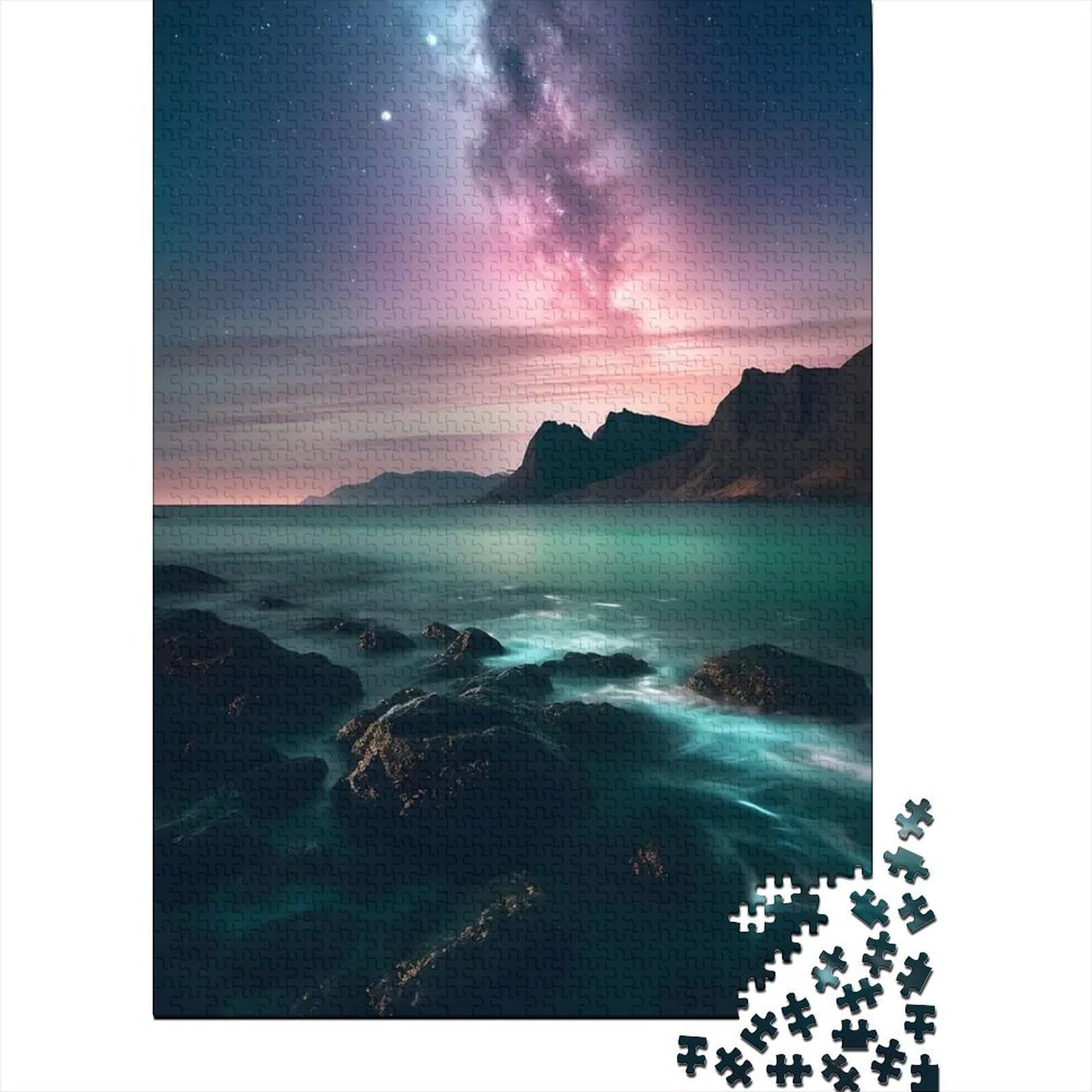 Puzzle de 1000 piezas para adultos: alivia el estrés montando un paisaje nocturno relajante 8