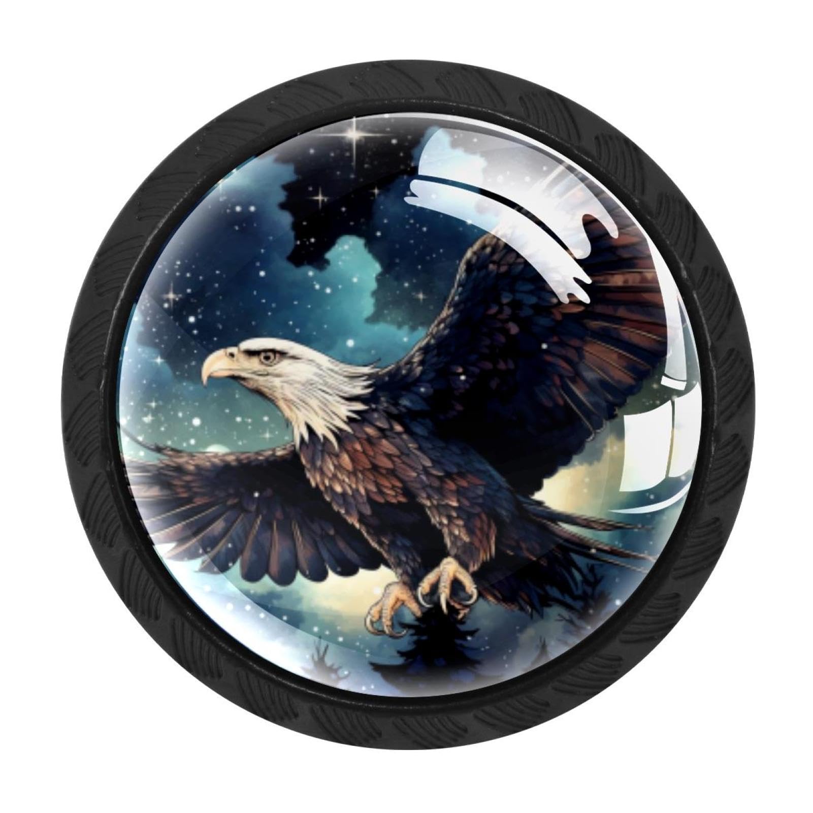 Chenzzzz Multicolored 16 Starry Eagle Drawer Knobs 4 Pack Crystal Dresser Knobs 35Mm Glass Cabinet Knobs For Home Office Bathroom