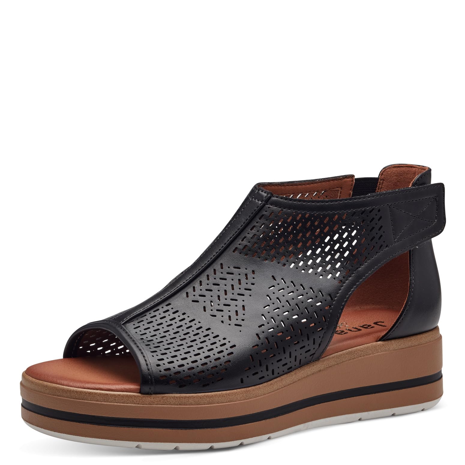 Jana Damen Sandalen mit Keilabsatz Cut Outs Vegan