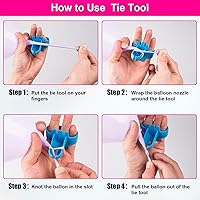 Vista 7 de Siasky Electric Balloon Pump, Portable Dual Nozzle Electric Air Balloon Pump Inflator Blower Machine for Party Decorations, Rose Red 110V 600W with