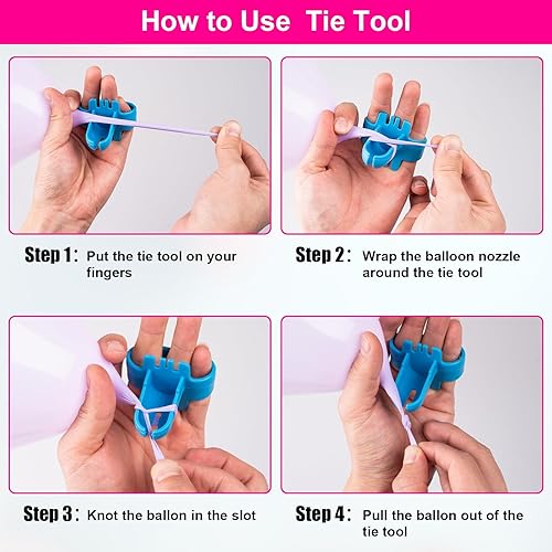 Miniatura 7 de Siasky Electric Balloon Pump, Portable Dual Nozzle Electric Air Balloon Pump Inflator Blower Machine for Party Decorations, Rose Red 110V 600W with