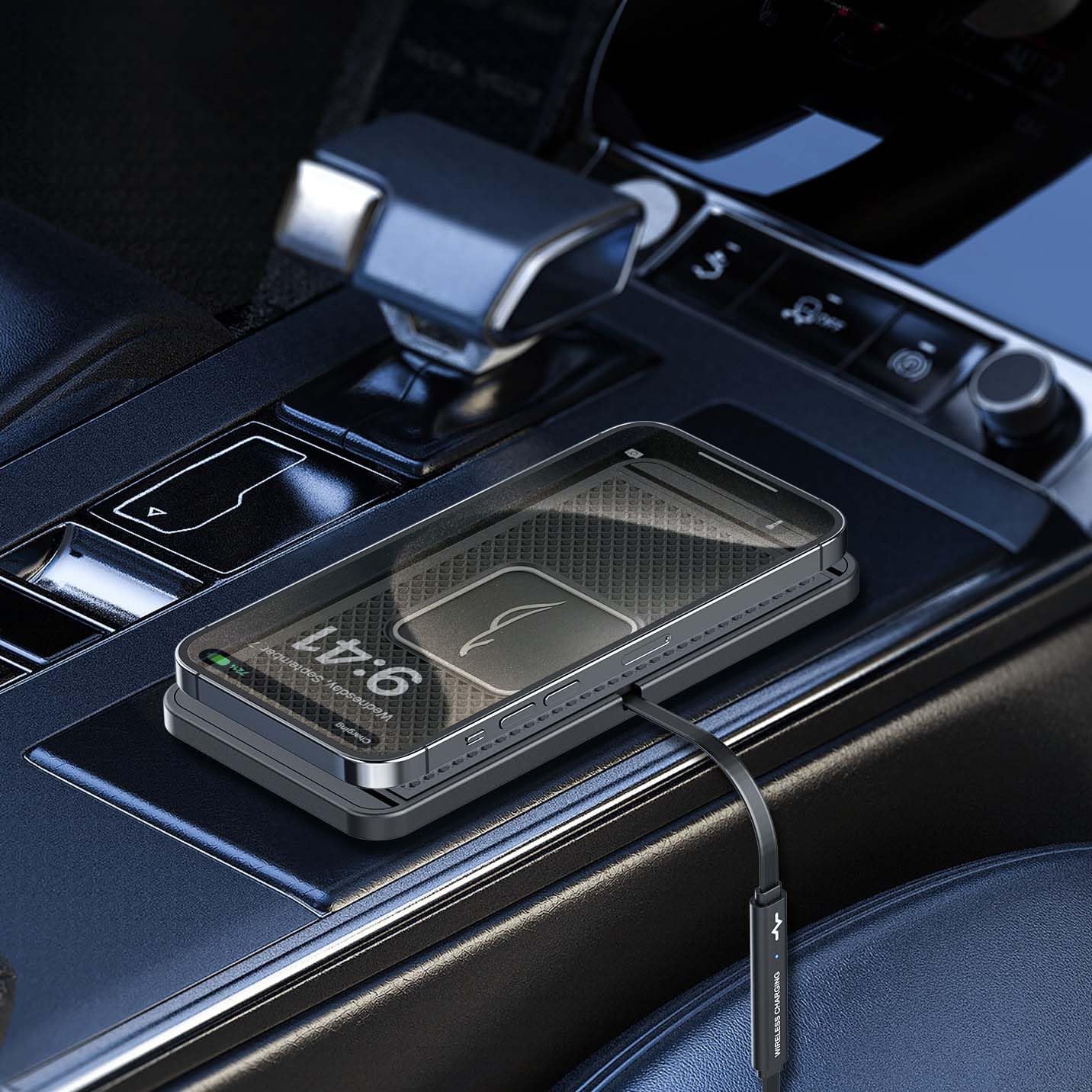 Caricabatterie Wireless 20W Per BYD Dolphin EV – Pad Da Auto E Casa Con Design A Gradini, Cavo USB Da 30 Cm