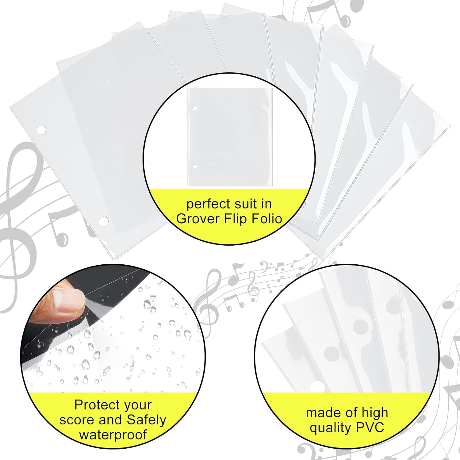 Buy 48 Pcs Music Folder Flip Folder Replacement Window Marching Band