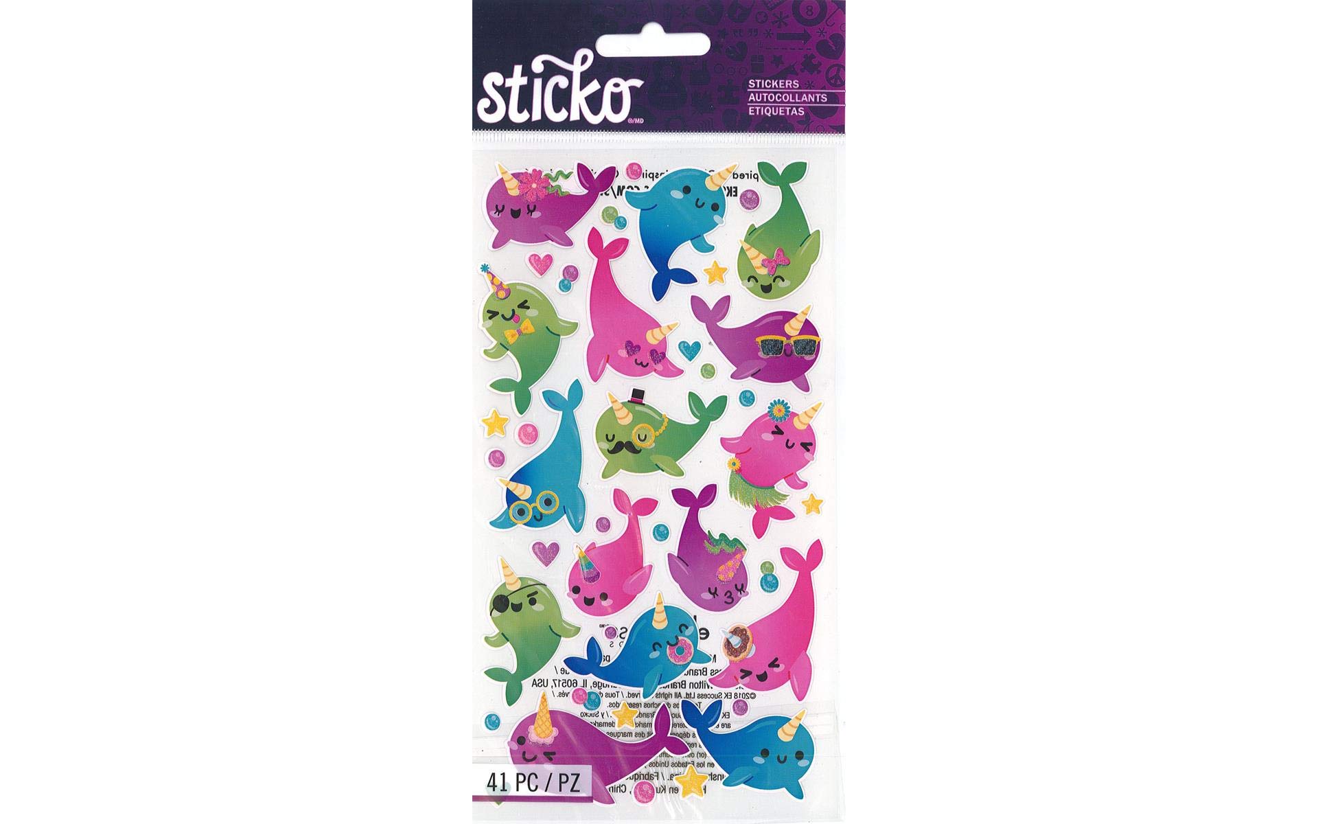 Sticko Stickers-Funny Narwahls -5201509