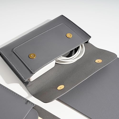 Miniatura 5 de Funda para tablet compatible con iPad Pro 12.9, compatible con teclado mágico con bolsa pequeña, alfombrilla de mouse y organizador de cables, color