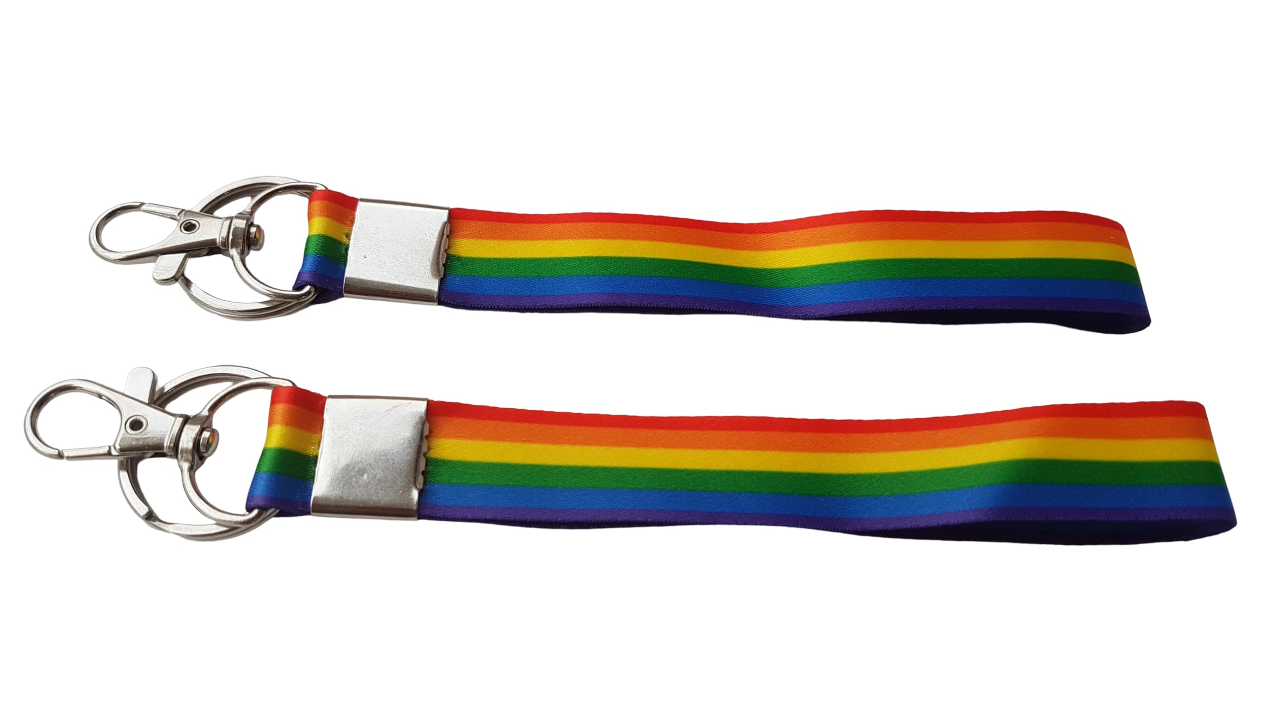 LGBT Wristlet Keychain Badge Holder Multicolor 7 inch Pack of 2 Gay Lesbian Pride Rainbow on Amazon