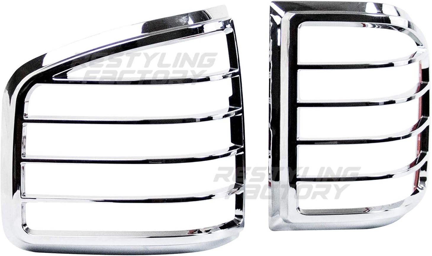 Flareside Chrome ABS Tail Light Bezel Trim for 04 to 08 Ford F150 F-150 04 05 06 07 08