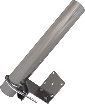 Antenna Pole Mount for Wifi, TV or LTE/4G Antennas Yagi, Panel, Grid or Omni Length 10 inch - 1.5" Mast Diameter Outdoor and Weatherproof Roof/Wall/Attic Mounting Hardware Included - Tupavco TP570