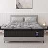 Queen Mattress, 12 Inch Hybrid Mattress Bed in a Box with Gel Memory Foam & Pocket Spring, Euro Top, Medium Firm for Back Support & Pressure Relief, Motion Isolation, Grey