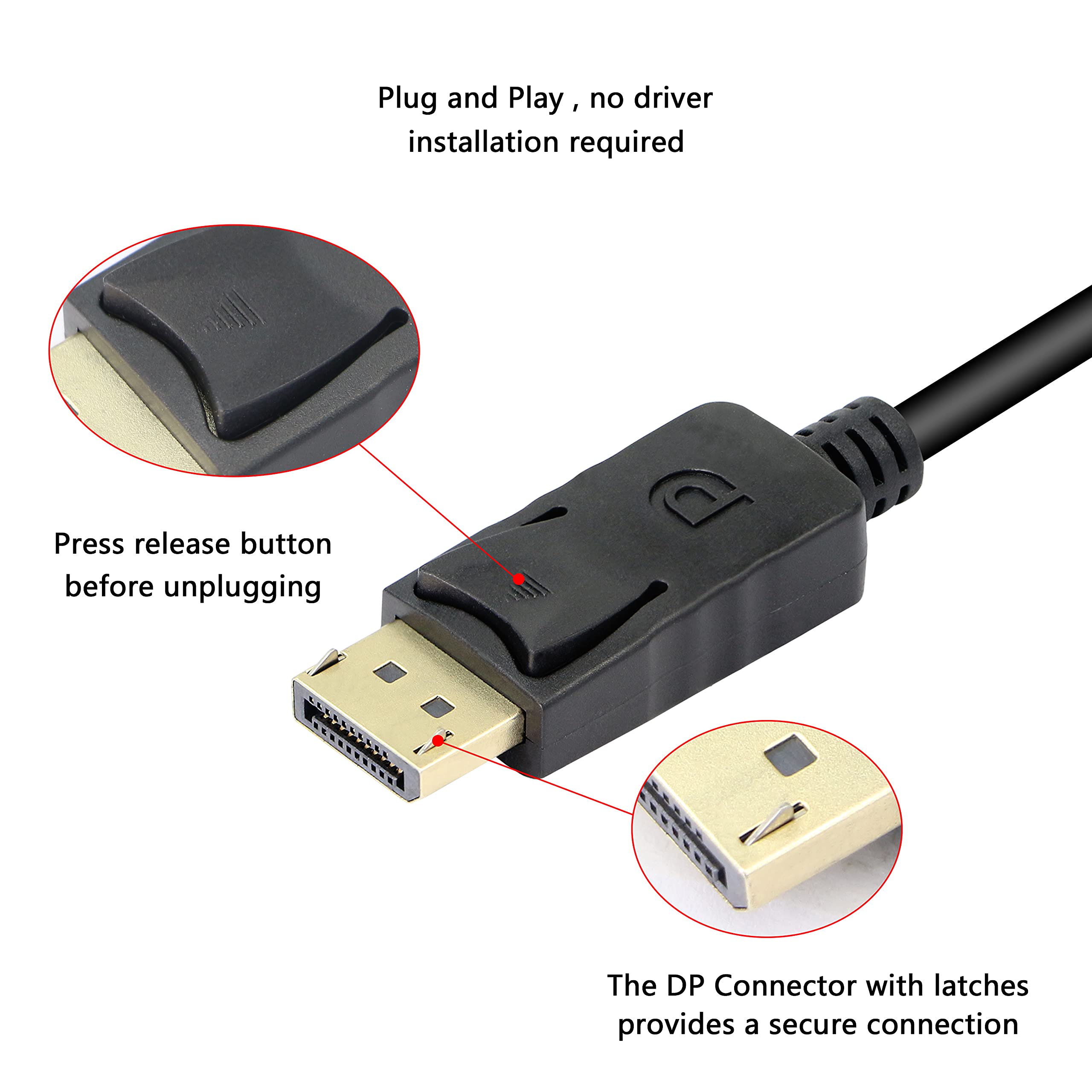 Câble DisplayPort Vers DVI De 1,8m - Câble Adaptateur