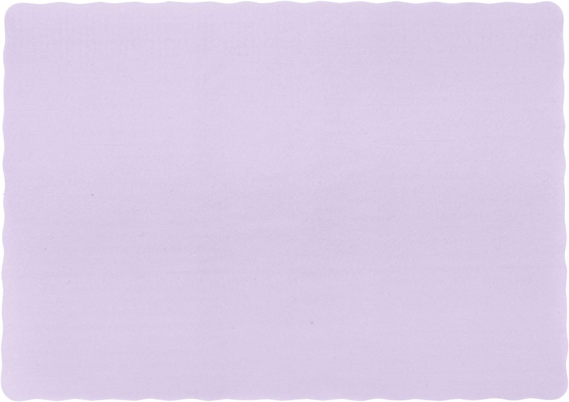 Lavender Lilac Light Purple Paper Placemats Scalloped Edge | 50 per Pack