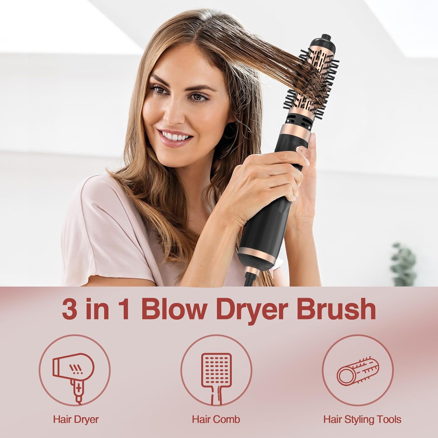 Beautimeter Hair Dryer Brush Set of 2 (Black + Purple