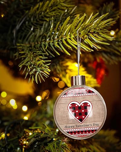 Miniatura 1 de Adornos de Navidad para colgar en el árbol bolas de feliz día de San Valentín adornos de Navidad inastillables para árbol de Navidad decoración de