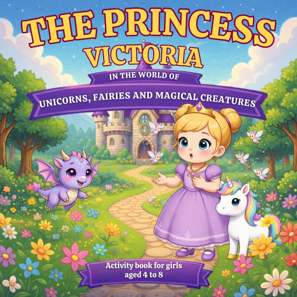 Princess Victoria in the World of Unicorns, Fairies and Magical Creatures: Activity Book for Kids Ages 4–8 | Coloring, Mazes, Word Searches, Seek and ... (The Magical World of Princesses and Princes)
