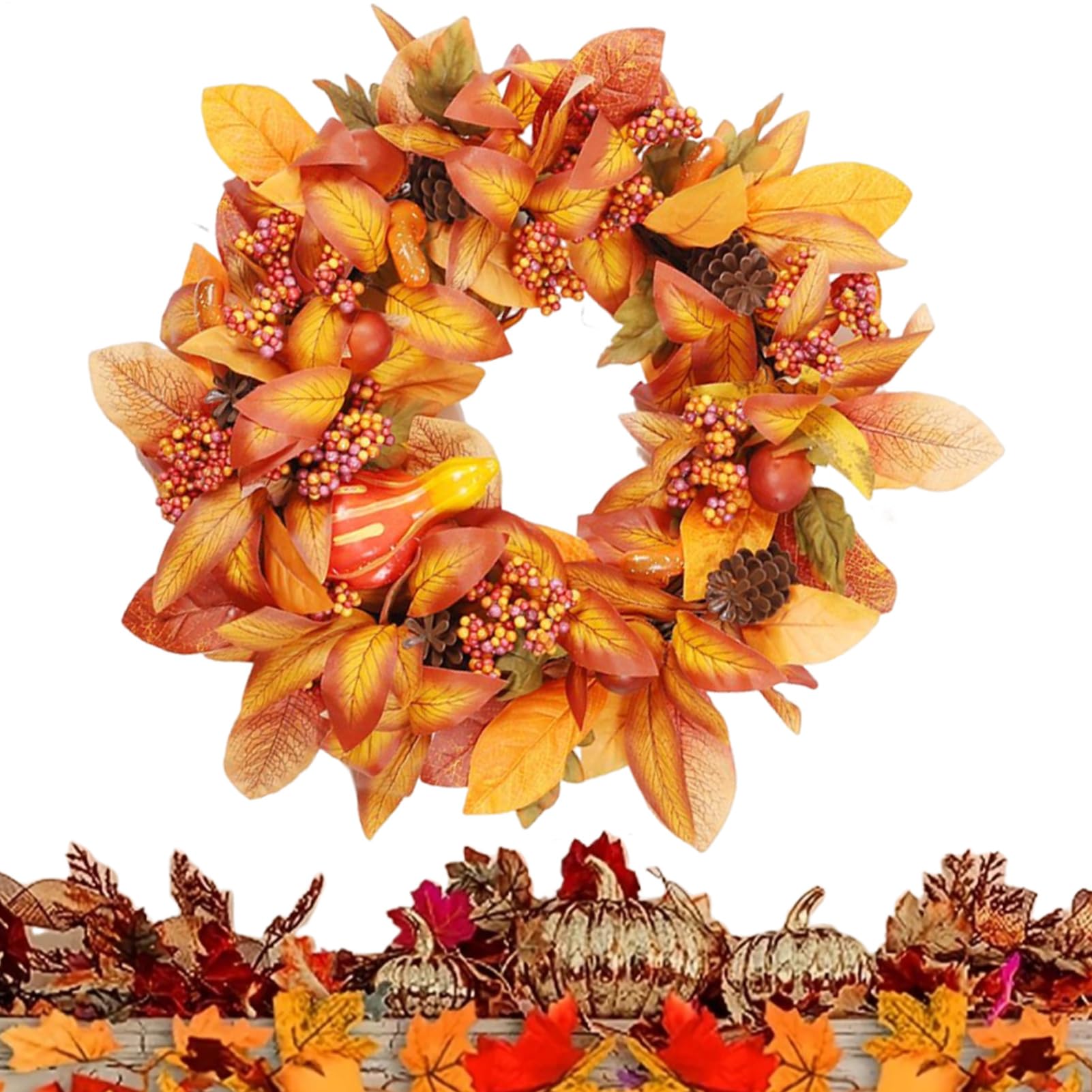 Décoration d'automne pour festival de récolte avec couronne d'érable murale