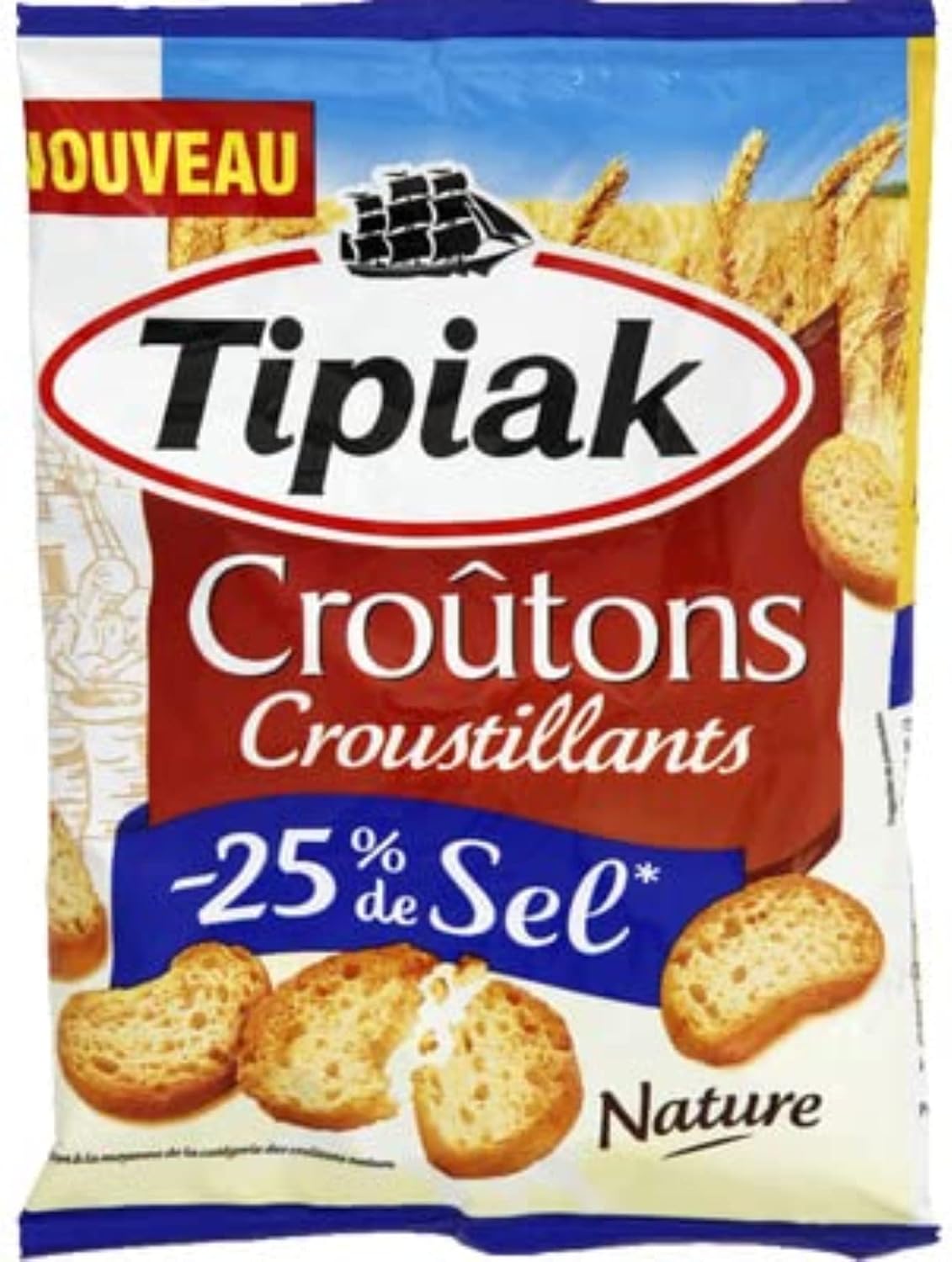 Tipiak naturalny chrupiące grzanki -25 soli - saszetka 80 g