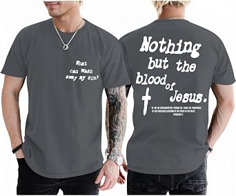 Christian Shirts for Men Religious Faith Bible Verse T Shirt Jesus God Inspirational T-Shirt Cross Graphic Tee Top