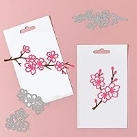 Vista 6 de GLOBLELAND Troqueles de corte de flores de cerezo para hacer tarjetas, flores, corte de rama, troqueles para bricolaje, álbumes de recortes, diario