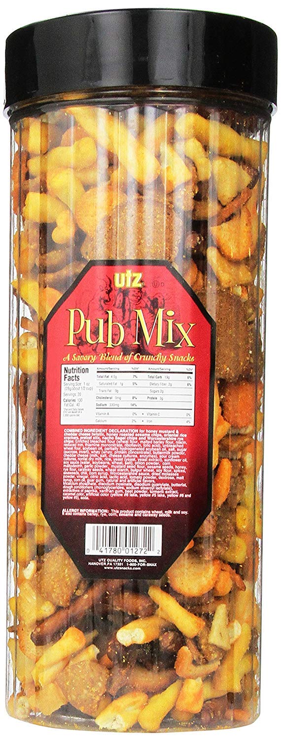 Buy Utz Pub Mix 20 Ounce Barrel Savory Snack Mix, Blend of Crunchy