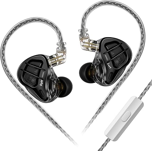 Miniatura 1 de KZ ZAR - Auriculares IEM con monitor de oído con tecnología híbrida 1DD+7BA, auriculares con cable, cable chapado en plata, auriculares IEMS para