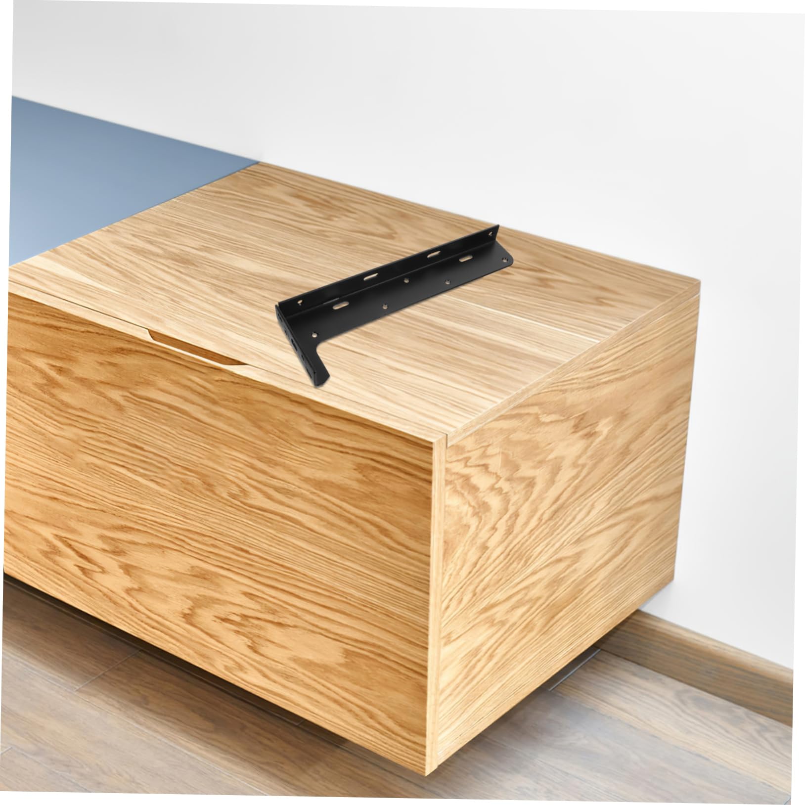 TOPBATHY Schwebende Regalhalterung aus Stahl 2 Stück Unsichtbares L-design Schwere Tragkraft Stabile Wandhalterung für Schränke im Büro und Bad