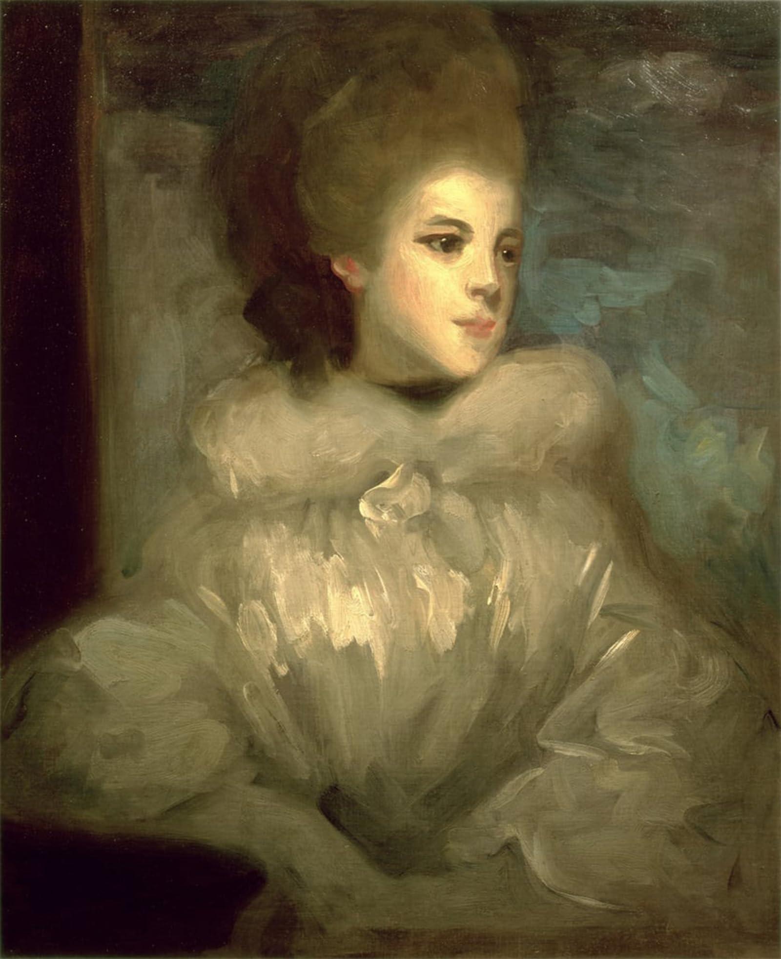 HRJUBWREE Classic Canvas Picture Art Canvas Print Modern Oil Painting Mrs Abington After Joshua Reynolds by John Singer Sargent Artwork on Wall for Office Decor 60x90cm