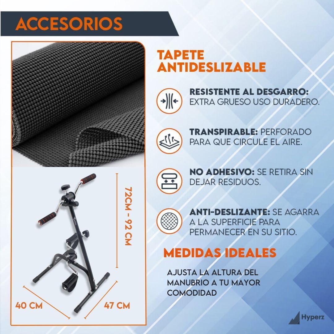 Hyperz Pedals for Rehabilitation, Dual Exercise Bike for Physiotherapy and Rehabilitation Exercise at Home, Leg Exerciser, Stationary Bike for Cardio Exercise – Gift for Older Adults