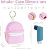 Likesing Asthma Inhaler Case, Silicone Inhaler Pouch Holder Compatible with 2 Handy Ventolin, Inhaler Holder for Adults Kids (Storage Bag Only, Blue)