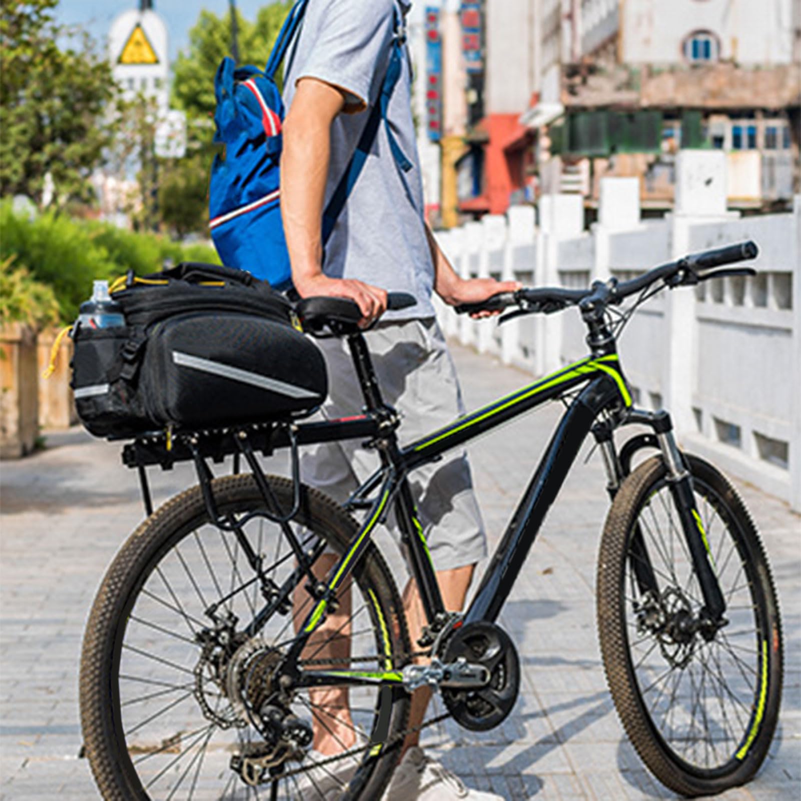 Borsa Da Bici Pannier Organizzatore Per Portapacchi Posteriore Biciclette | Grande Borsa Impermeabile Elettronica per Viaggi Ciclismo Escursionismo Shopping