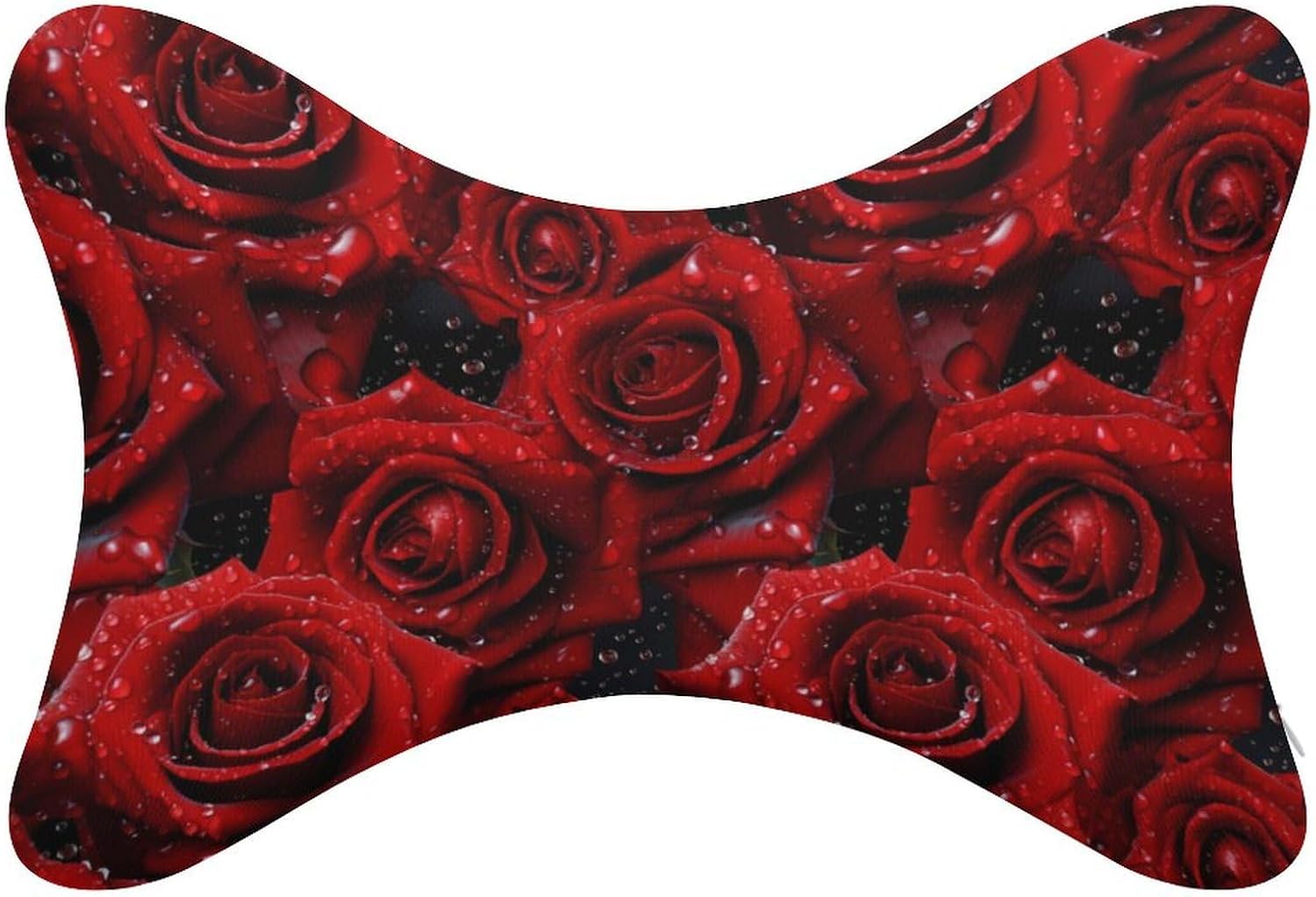 Roses Drops of Water 2 Pack Car Neck Pillow Car Headrest Soft Car Pillow for Most Cars