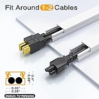 Vista 2 de Delamu – Ocultador de cable de 56.7", cubiertas de cable para alambre mini en la pared, cubiertas de cable ocultables y pintadas para cables