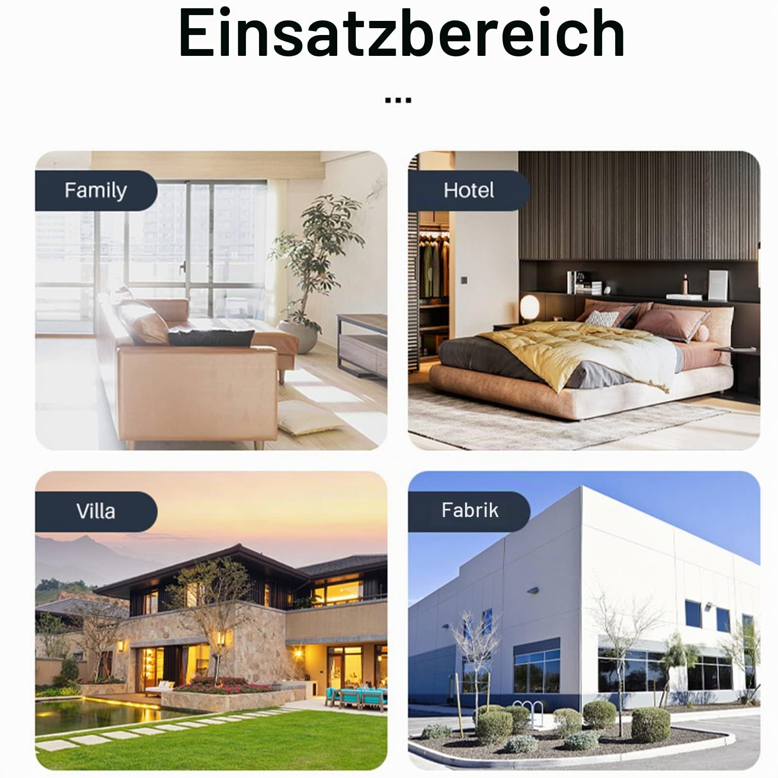 Funk-Gong, Gegensprechanlage, Rufgong-Set, Eingangstürklingel, Wasserdicht, Staubdicht, Kabellos, 1000 M Kabellose Reichweite, 2 Empfänger, 1 Sender