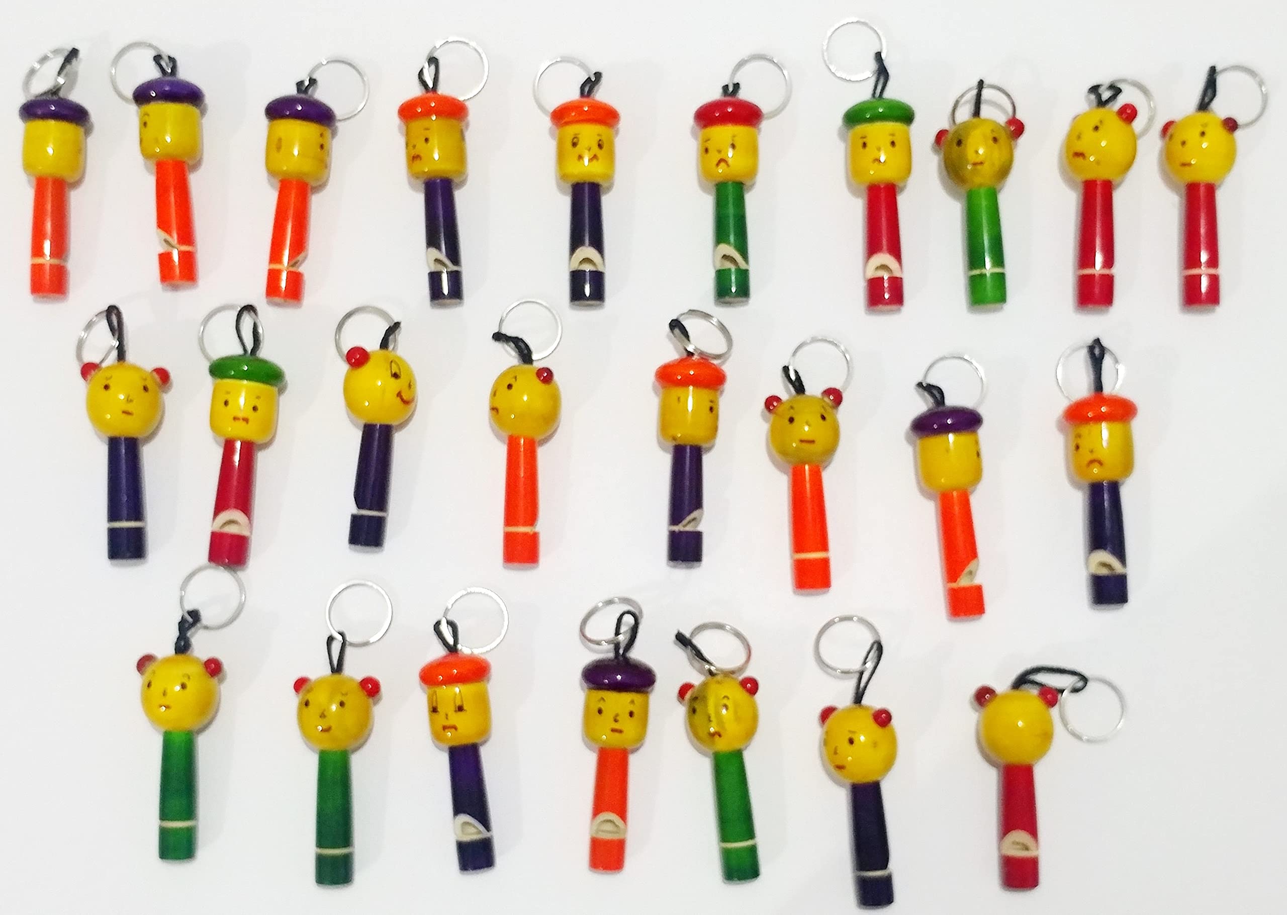 Crafts India ® Handcrafted channapatna Wooden Doll Whistles Key Chain (Good, Bad, Ugly) - Birthday Return Gifts Assorted- 25 pcs (B08YP4Y2JY) Amazon Price History, Amazon Price Tracker